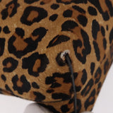 Loewe Calfskin Pony Hair Leopard Print Flamenco Knot Bag