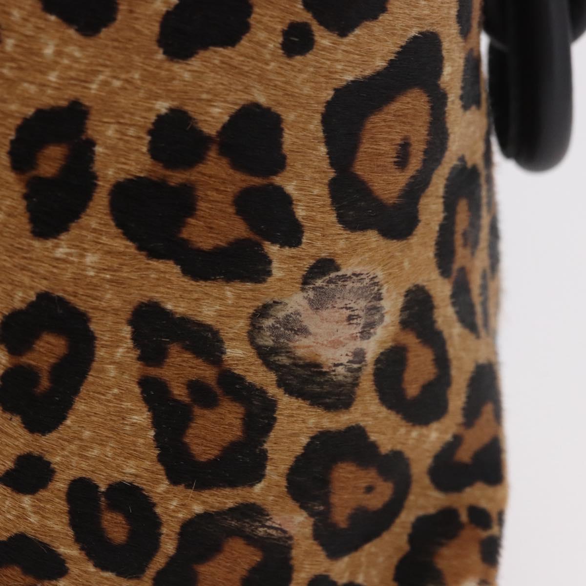 Loewe Calfskin Pony Hair Leopard Print Flamenco Knot Bag