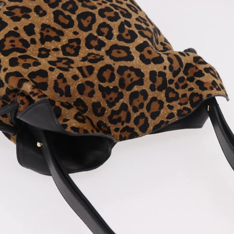 Loewe Calfskin Pony Hair Leopard Print Flamenco Knot Bag