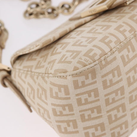 Fendi Zucchino Beige Canvas Chain Mamma Baguette