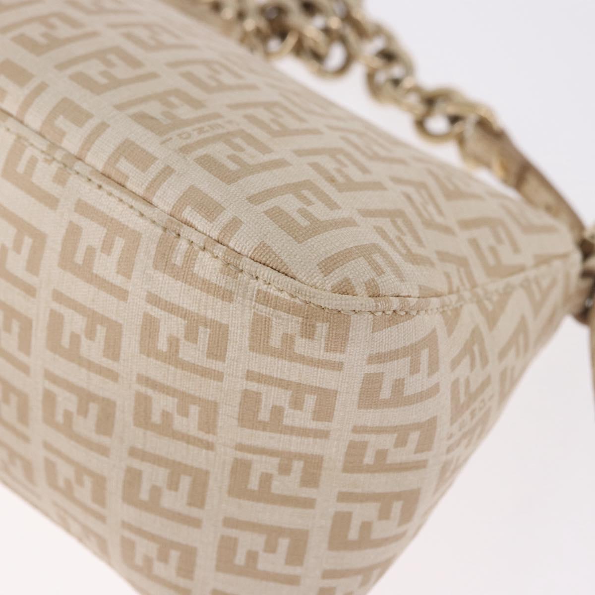 Fendi Zucchino Beige Canvas Chain Mamma Baguette