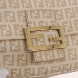 Fendi Zucchino Beige Canvas Chain Mamma Baguette