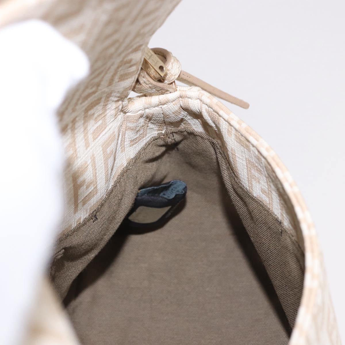 Fendi Zucchino Beige Canvas Chain Mamma Baguette