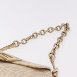 Fendi Zucchino Beige Canvas Chain Mamma Baguette