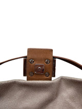 Fendi brown cashmere baguette bag