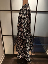 Moschino Size 8 Black & White Wool 3/4 Sleeve Coat