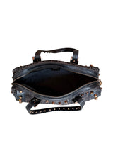 Fendi monogram barrel bag with gold studs