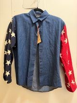 Vintage American flag shirt _ TUV #33443