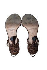 Jimmy Choo brown leopard suede heels (36.5)