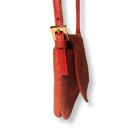 Fendi Vintage Suede Glitter Baguette