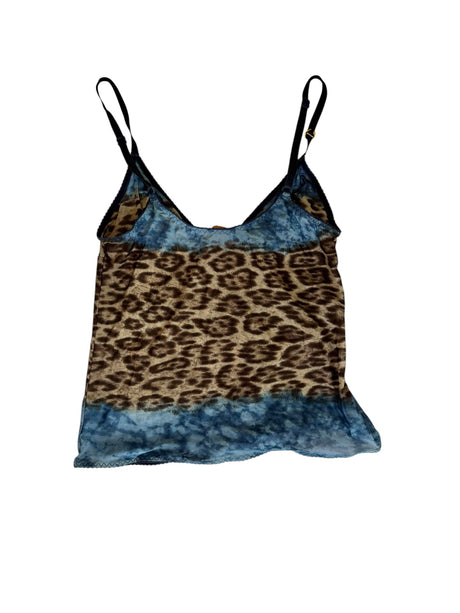 Roberto Cavalli leopard and blue top (44)