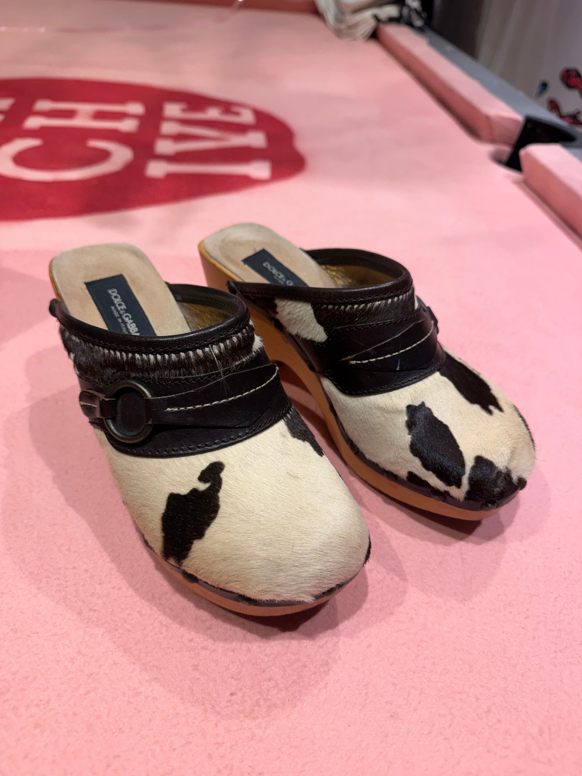 Dolce & Gabbana Ponyhair Clogs size 37 - TUV #12342