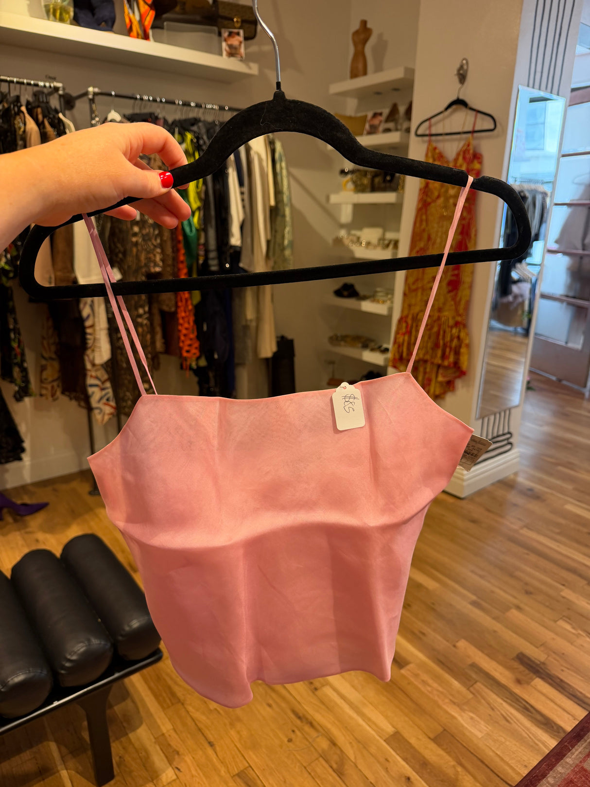Ralph Lauren pink sheer tank with tags on - sku TUV #116