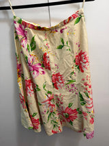 100% silk vintage floral skirt