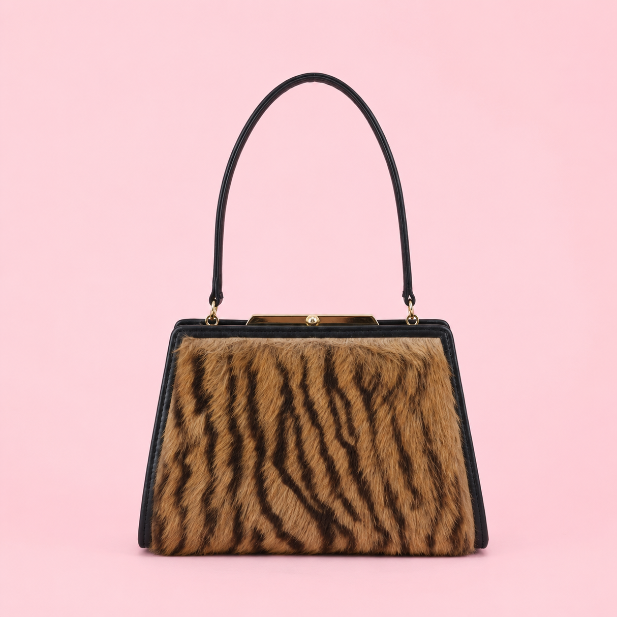 LOEWE Tiger Print Calf Hair Vanity Shoulder Bag