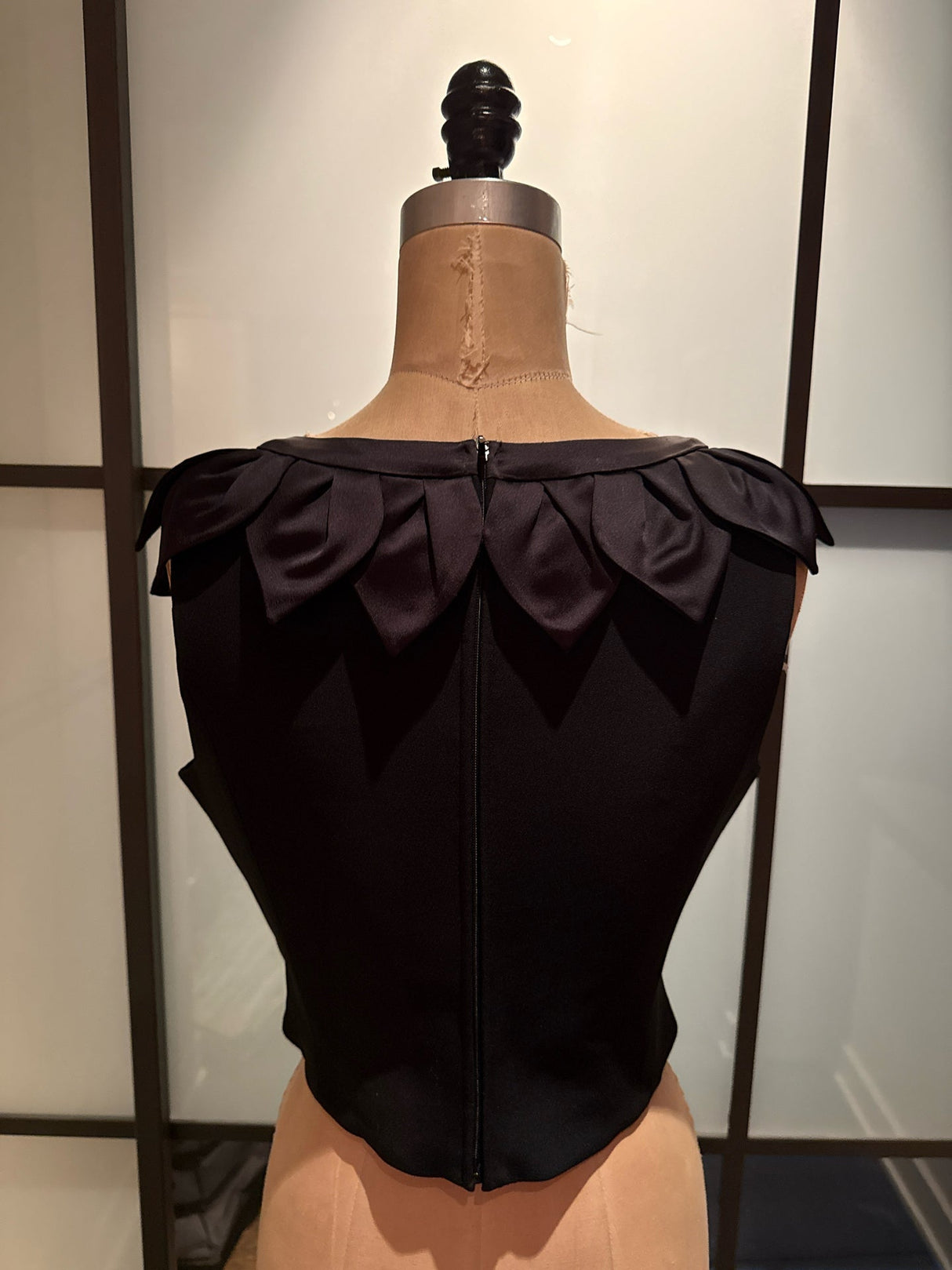 Moschino Black Bustier Leaf Collar Corset