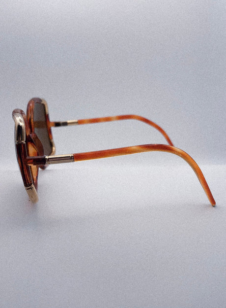 “Le Carré Ambre” 1970s Ted Lapidus Handmade Sunglasses