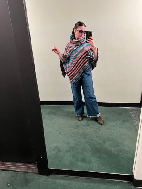Missoni Lane Wool Multicolor and Glitter Poncho