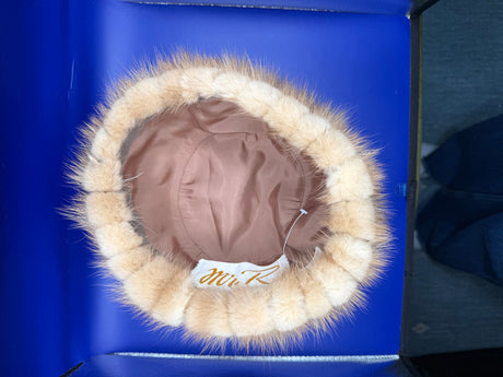 Vintage 100% mink light brown hat