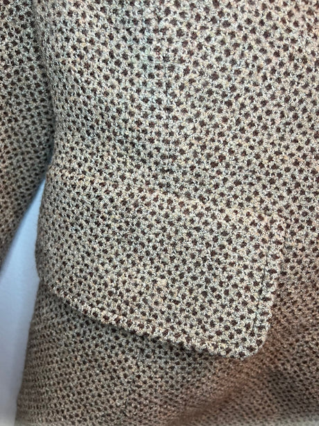 Valentino boutique Brown Tweed blazer with brown and gold details size 8