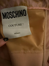 Moschino Size 6 Peach Strapless Funny Face Dress