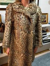 Rare Leopard Fur with Leather Trim Jacket