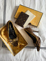 Fendi Ponyhair Animal Print Pumps