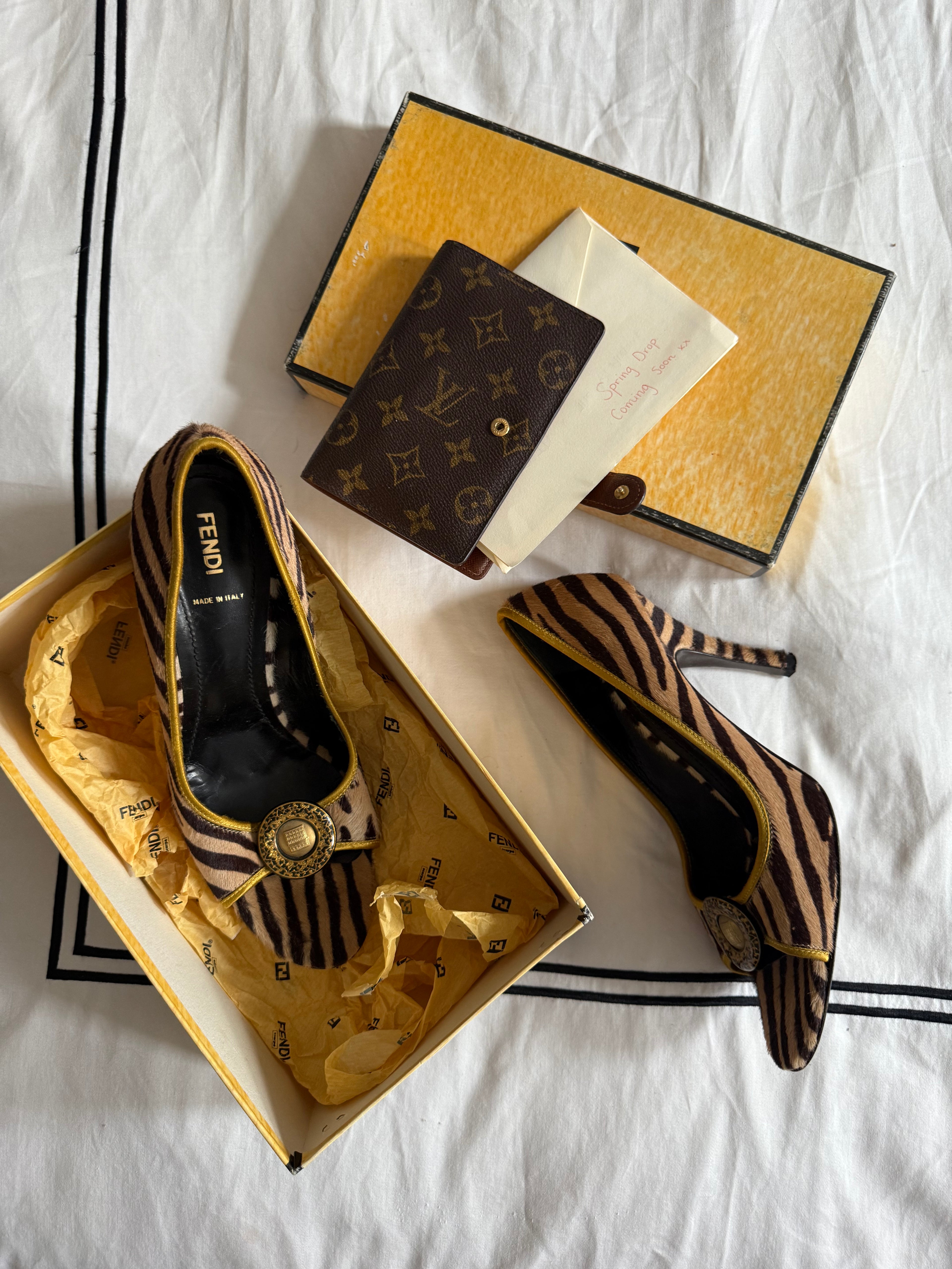 Fendi Ponyhair Animal Print Pumps