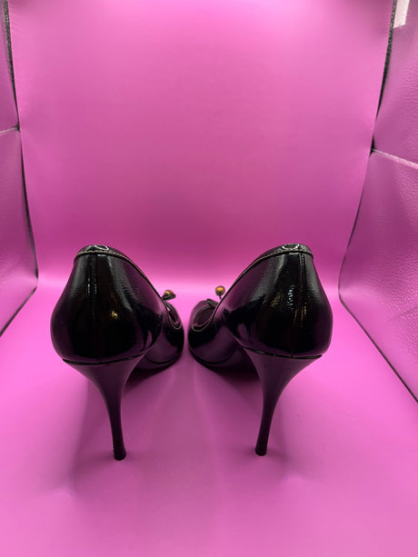 Vintage Gucci Peep Toe Heels with Bamboo Details - Size 40.5