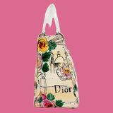 Dior Lady Beige Printed Canvas Handbag