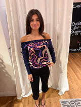 Emilio Pucci purple and pink geometric sweater - SKU tuv #14