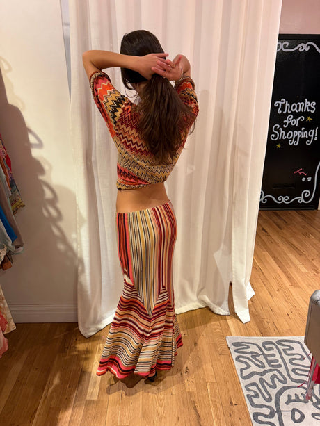 “As is” vintage Missoni shirt and skirt 2 piece set TUV #32135