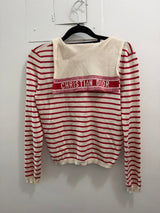 Christian Dior red and white Preloved sweater - sku TUV #5015
