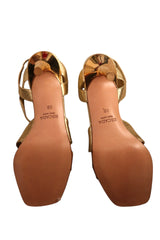 Escada gold strappy heels (8B)