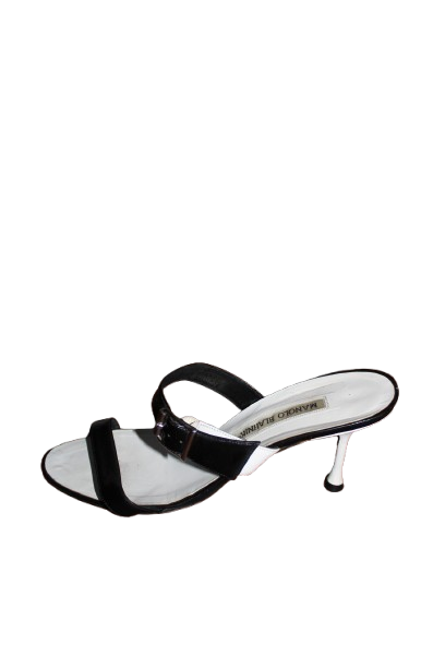 Black & White Buckle Manolo Blahniks