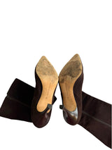 Manolo Blahnik brown suede boots (36)