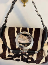 Ultra Rare Christian Dior Jazz Club Zebra Pony Hair Bag - TUV #444456