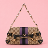 Tom Ford Era Gucci Horsebit GG Canvas Convertible Shoulder Bag & Clutch