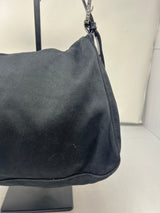 #69 Fendi Mamma Baguette Black neoprene Leather