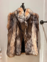Rare red fox fur vest - TUV #0152
