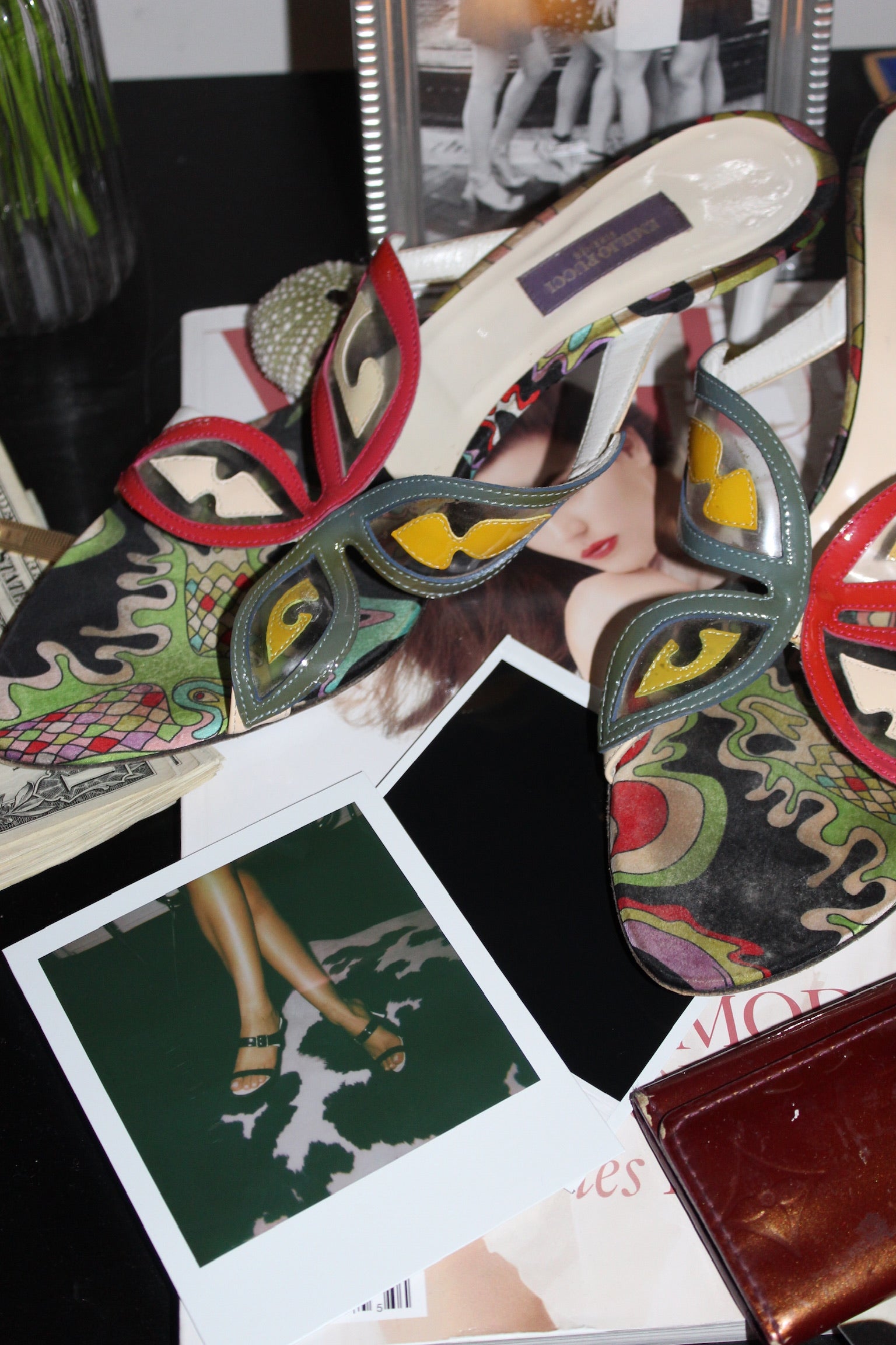 Emilio Pucci Multicolor Butterfly Heels
