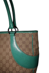 Gucci shoulder bag with turquoise leather detail