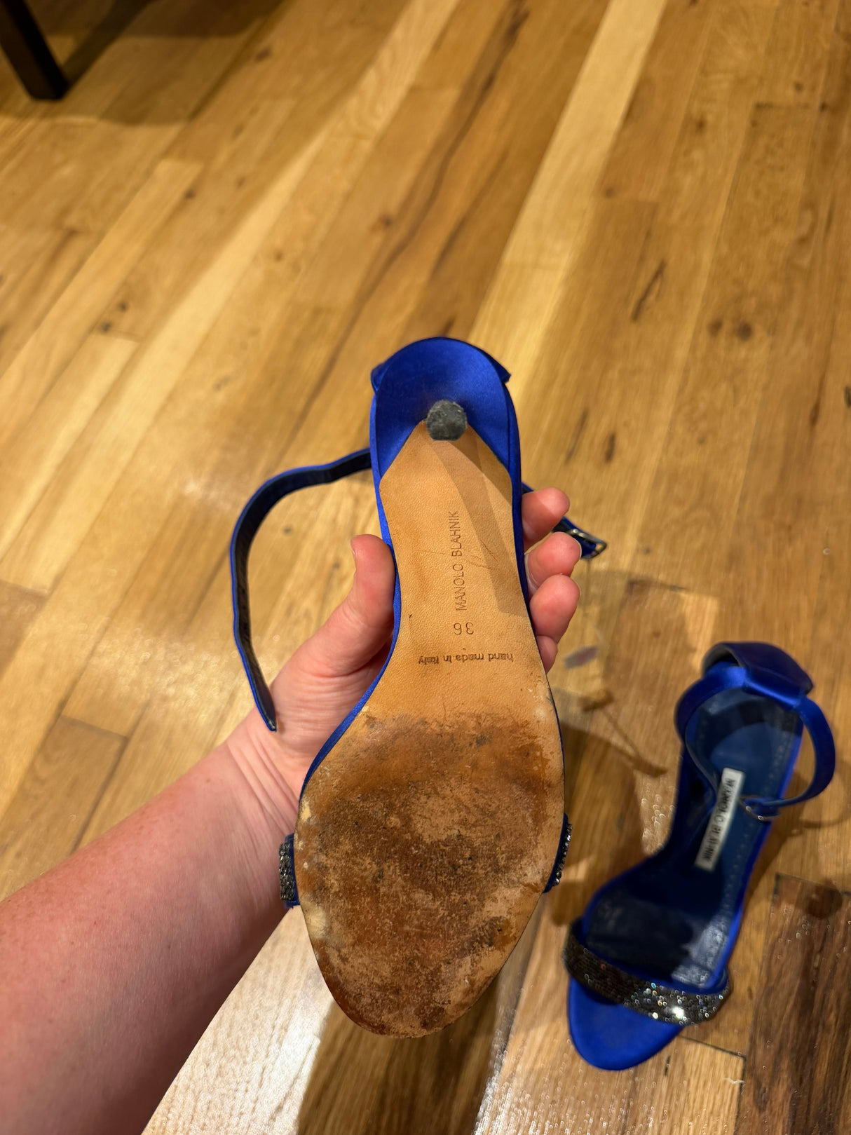 Manolo Blahnik Blue Heels Size 36 - sku TUV #6578