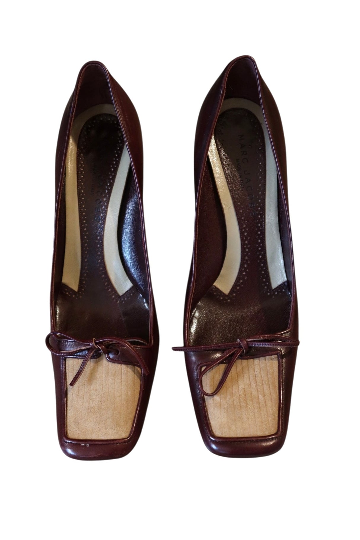 Marc Jacobs brown square toe heels (37)