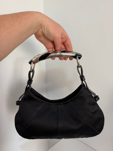 Tom Ford Era Archival Yves Saint Laurent Black Satin Mombasa Bag
