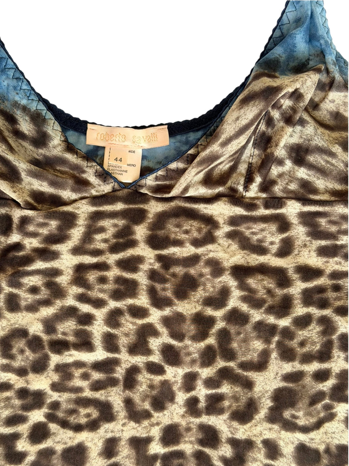 Roberto Cavalli leopard and blue top (44)