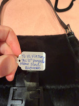 “As Is” Fendi Ponyhair Black Mama Baguette TUV #26135