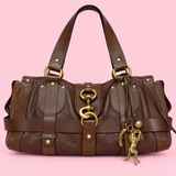 Chloé Kerala Brown Leather Equestrian Charm Shoulder Bag
