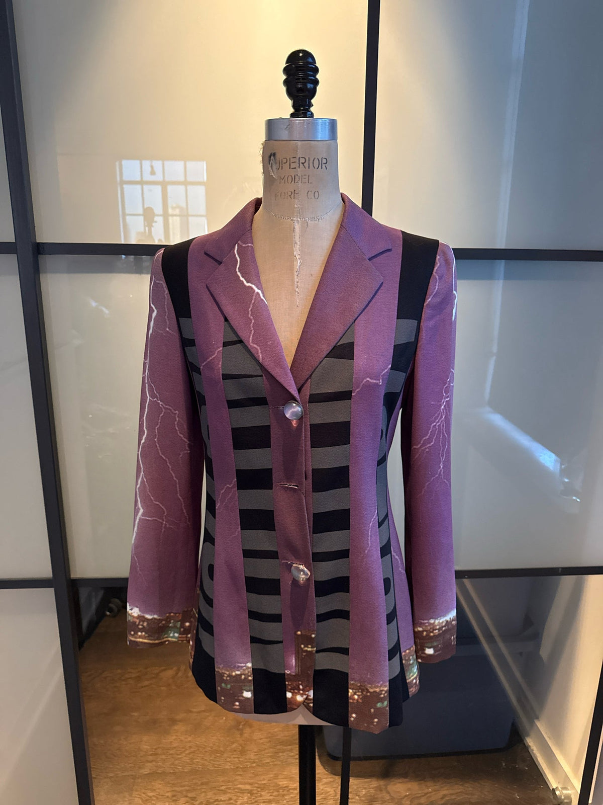 Moschino Purle & Black Energy in Motion Jacket