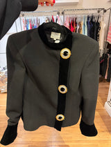 Valentino Boutique Stunning Black Blazer with gold details